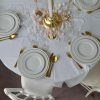 Assiette blanche filet doré – Image 3