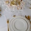 Assiette blanche filet doré – Image 2