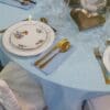 Nappe ronde bleu ciel