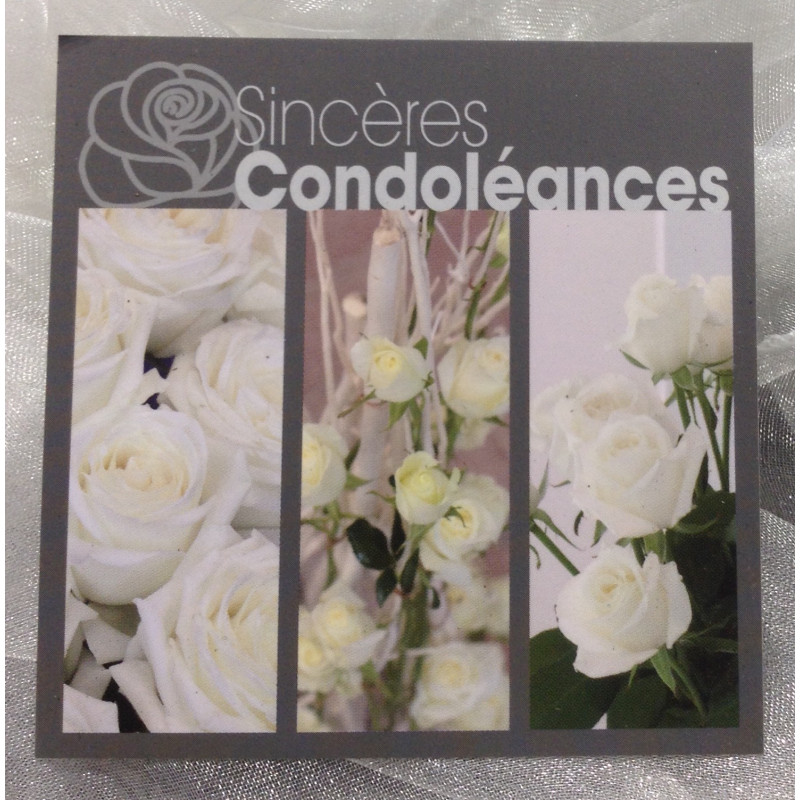 Achat Couronne de carte de condoléances, avec enveloppe en gros