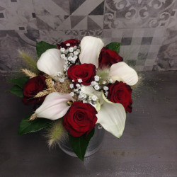 Bouquet arum et rose