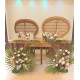 Table honneur duo , fauteuils et décoration florale