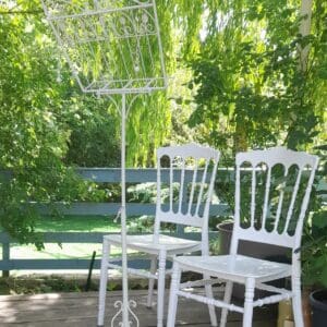 Pupitre cérémonie laïc en fer forgé blanc