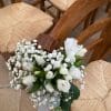 Bout de banc bouquet blanc