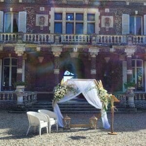 Fauteuil osier blanc