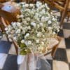 Bout de banc en gypsophile