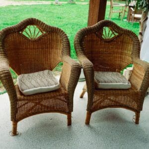 Fauteuil en osier naturel