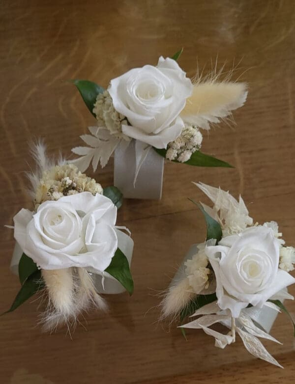 Bracelet rose éternelle blanche – Image 3
