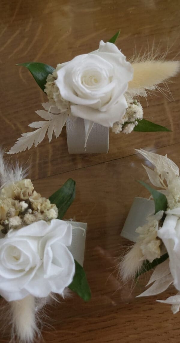 Bracelet rose éternelle blanche – Image 4