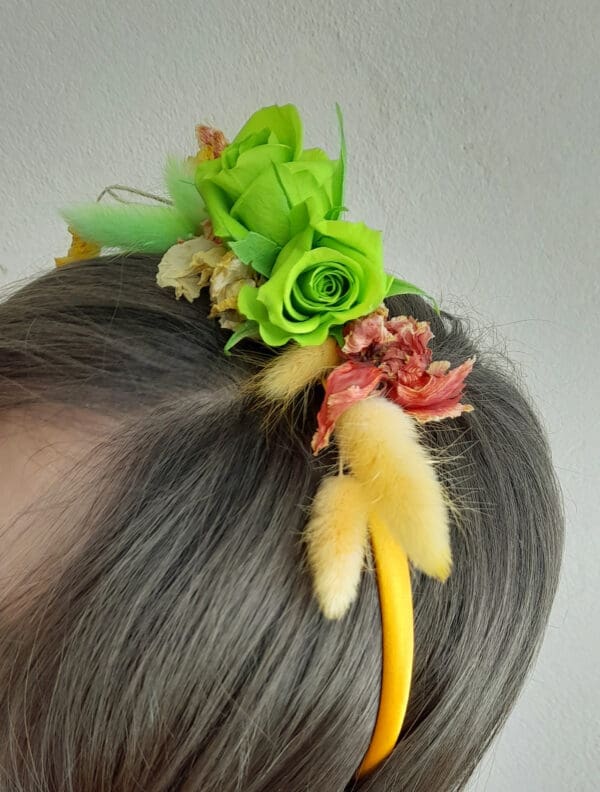 Serre tête  florale pétillant – Image 4