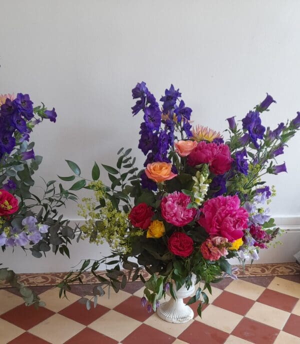 Vase medicis pour table buffet , décoration table pour urne champêtre coloré – Image 9