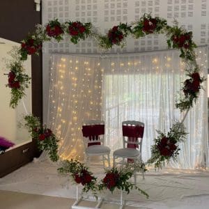 Cœur de roses rouges