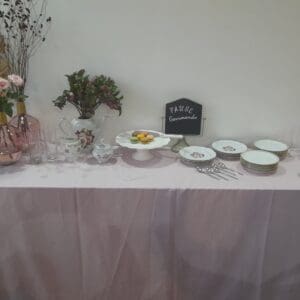 Nappe rectangulaire rose