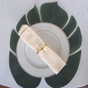 Sous assiette monstera