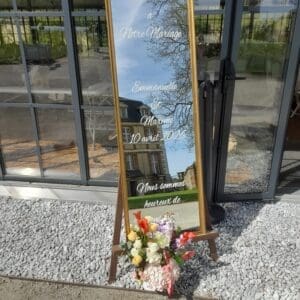 Miroir ancien doré grande hauteur