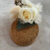 Boutonnière en rose stabilisée crème – Image 4