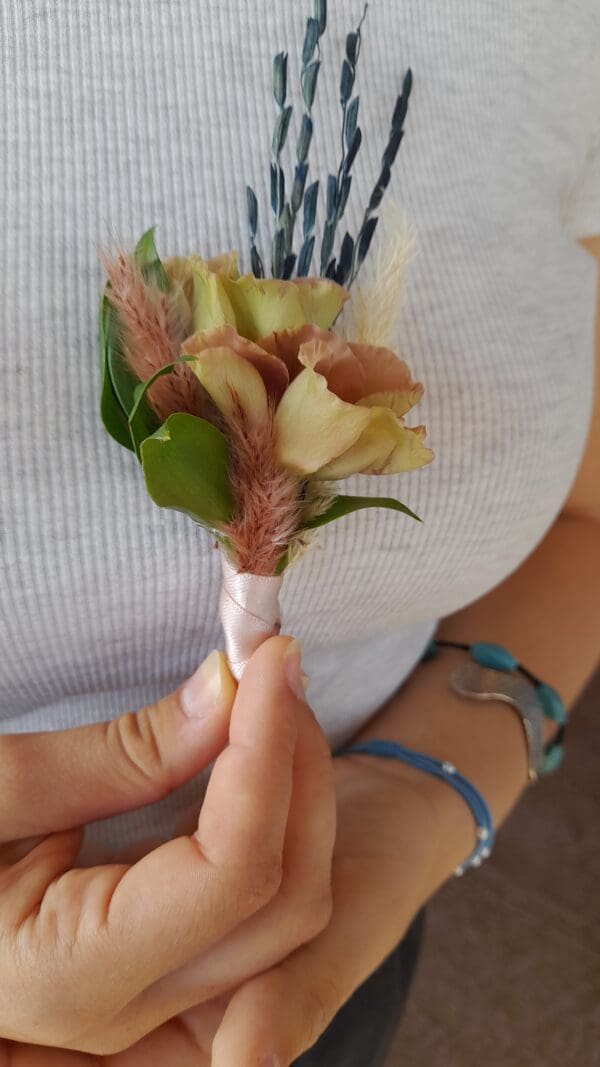 Boutonnière marié terra cotta – Image 3