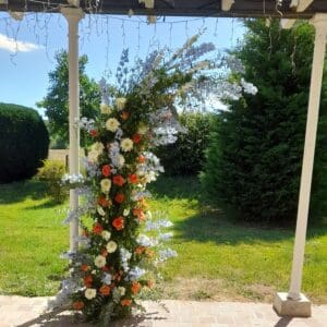 Arche demi lune bleu et orange