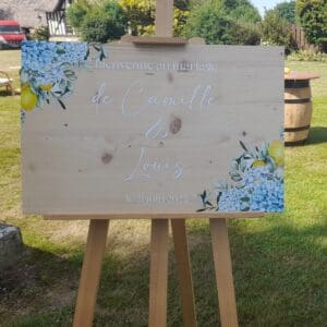 Panneau acceuil en bois