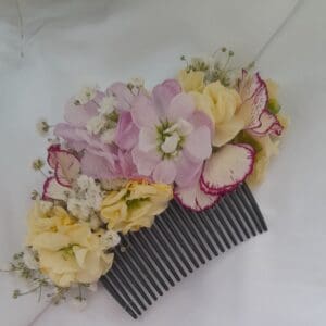 Peigne fleuri champêtre