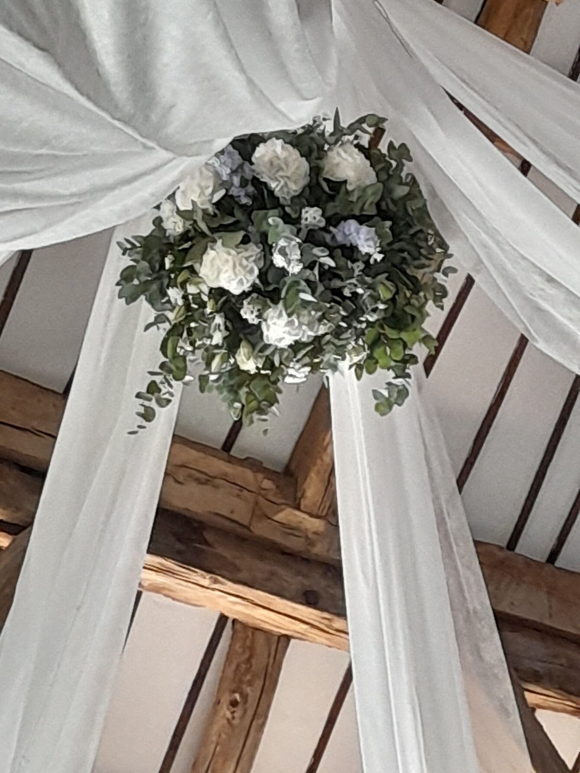 Grande boule de fleurs suspendue /plafond – Image 5