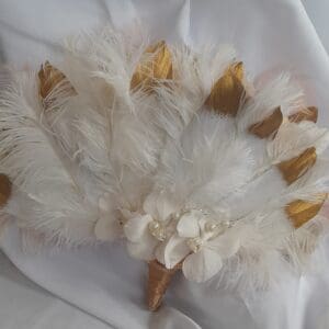 Bouquet éventail en plume
