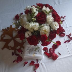 Centre de table d'honneur rond