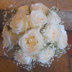 Bouquet parfait de rose blanche