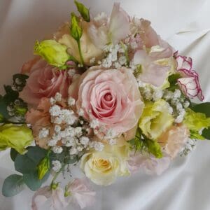 Bouquet pêche rosée