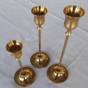 Bougeoir or sur pied 3 tailles vintage