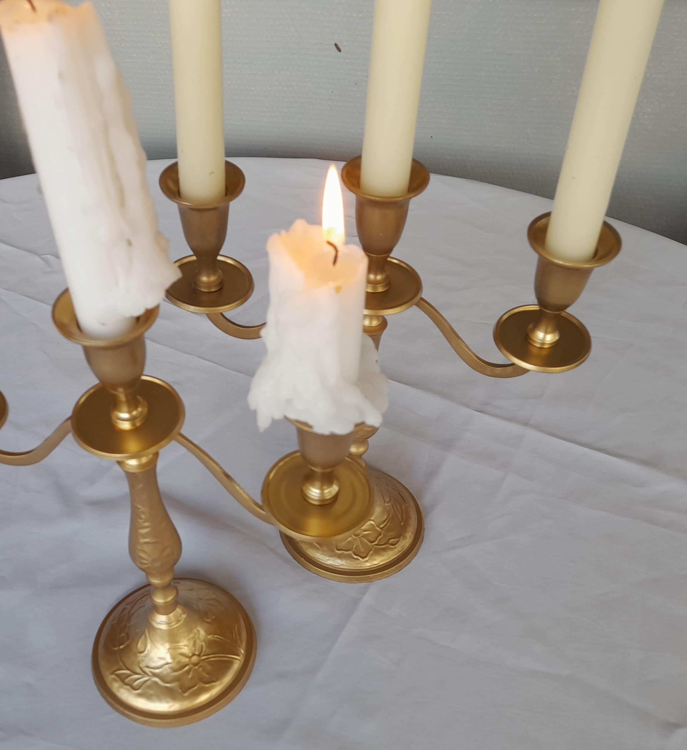 Bougeoir or trois branches