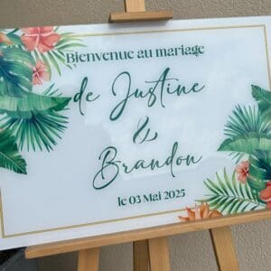 Panneau d'accueil en plexiglas Thème tropical