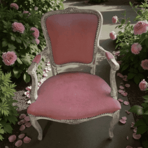 Fauteuil rose ancien