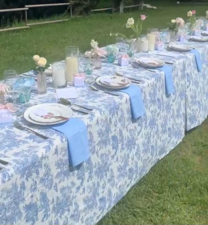 Nappe toile de jouy
