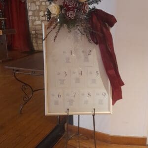 Cardre plan de table crème et doré