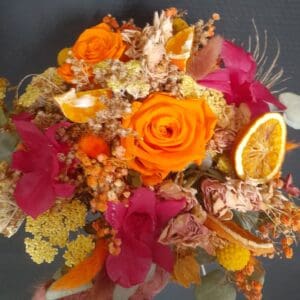Bouquet de mariée acidulé