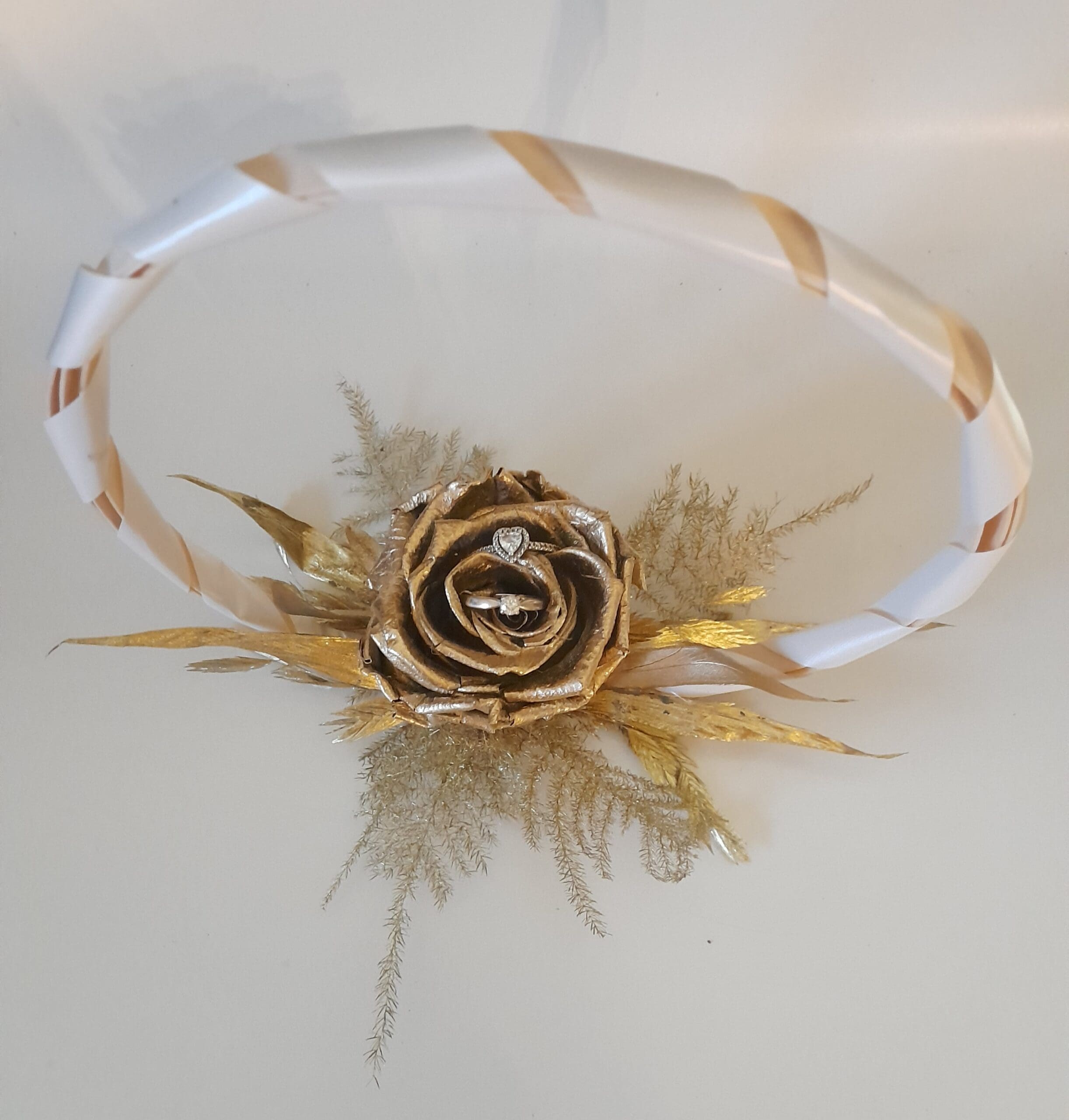 Porte Alliance blanc et doré – Image 2