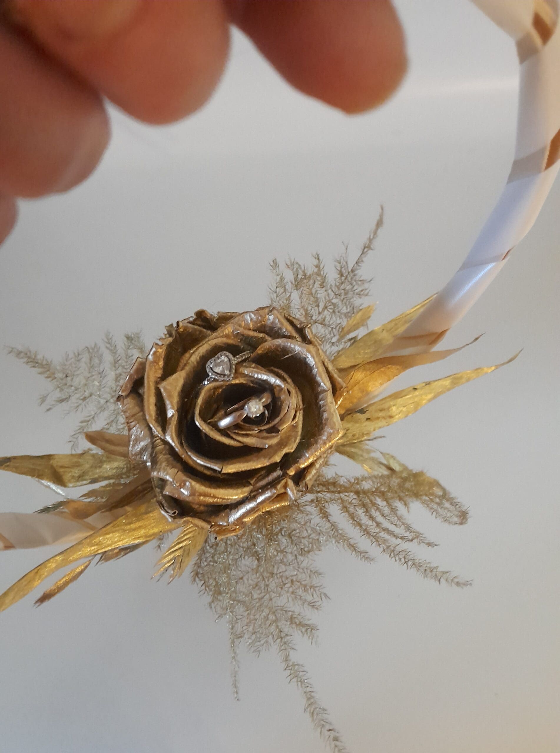 Porte Alliance blanc et doré – Image 3