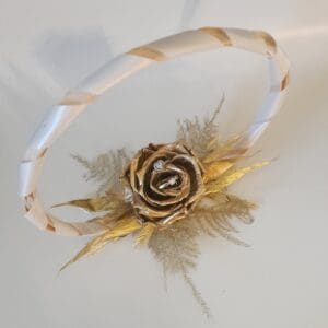 Porte Alliance blanc et doré