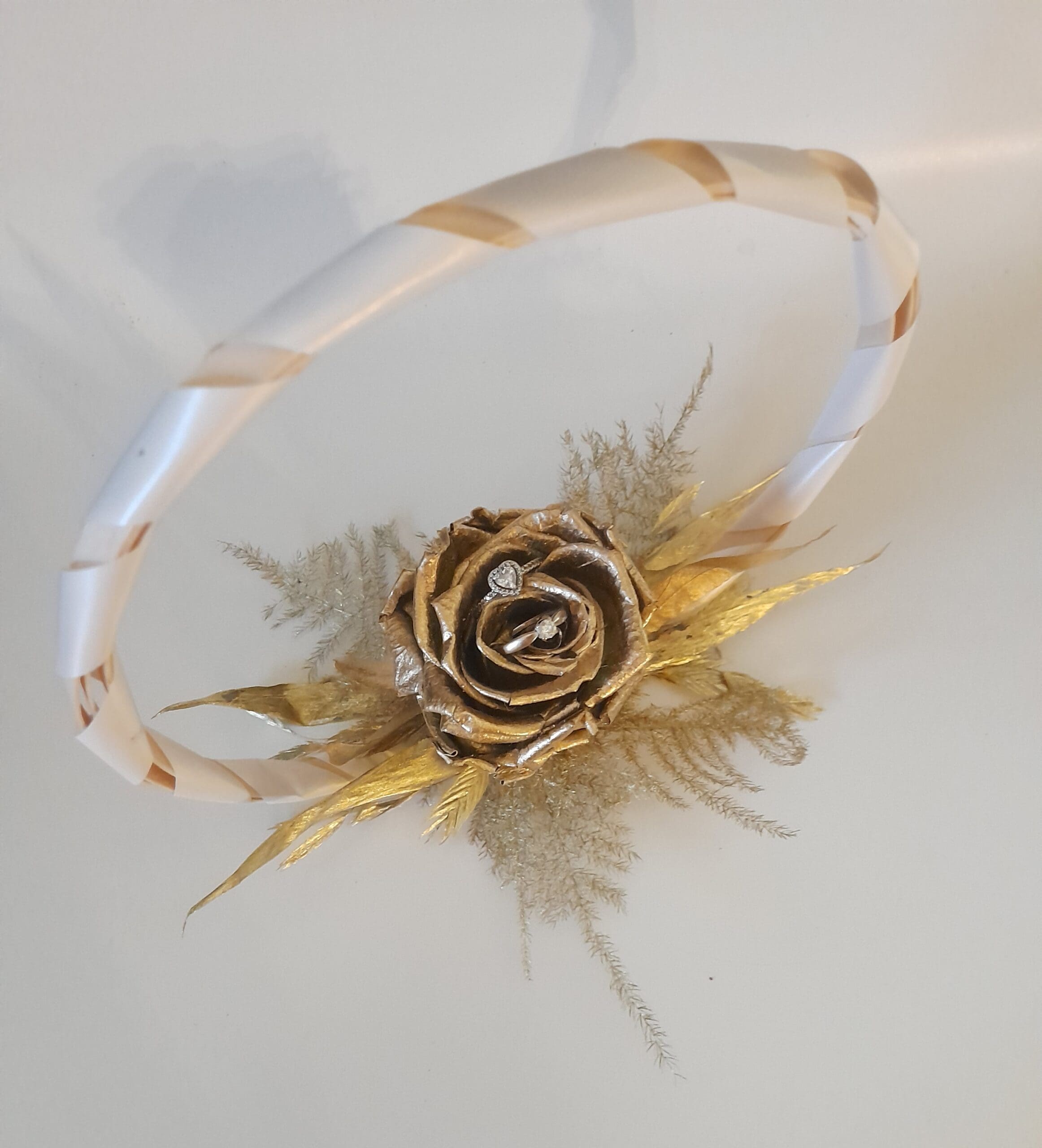 Porte Alliance blanc et doré