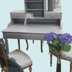 Secretaire ancien bleu gris