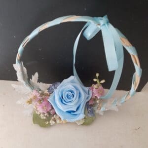Porte Alliance bleu ciel et rose