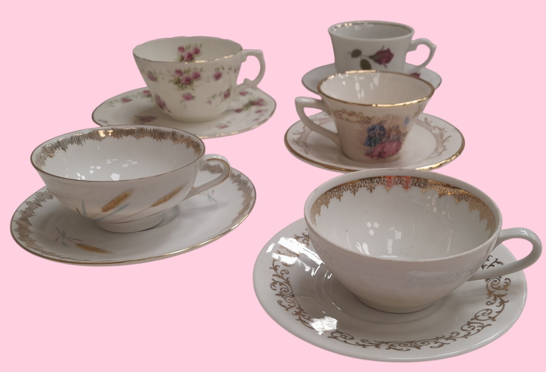 Tasse a cafe vintage dépareillées