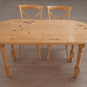 Table d'honneur duo en bois ovale